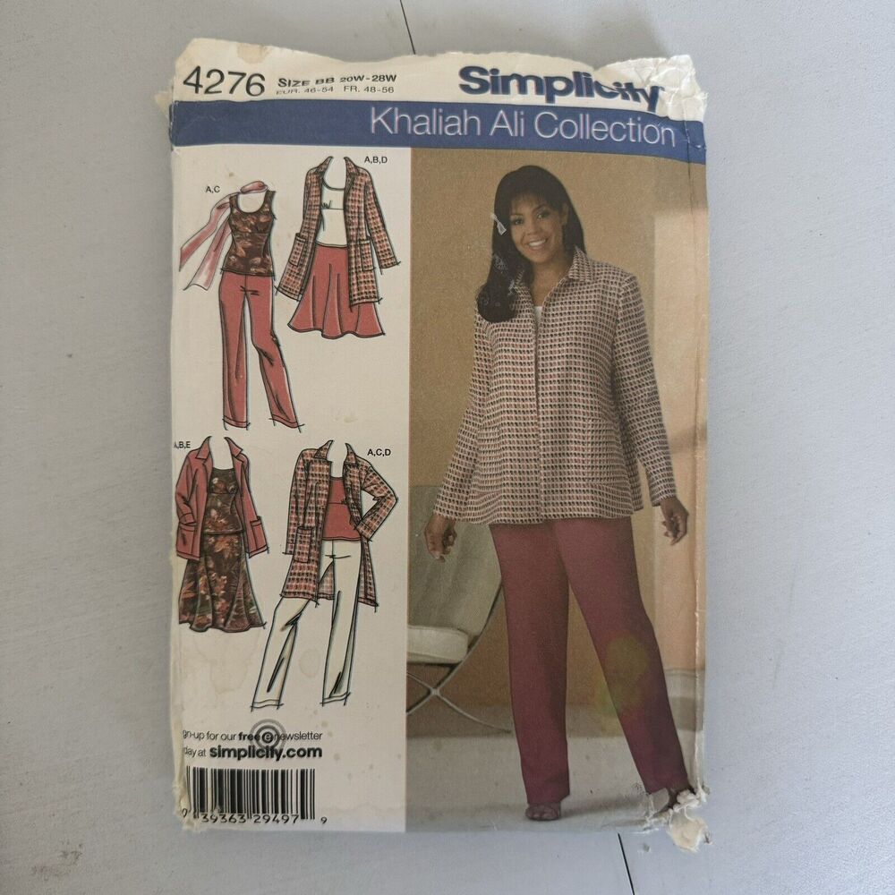 Simplicity Pattern 4375 Khaliah Ali Collection Size BB 20w-28w